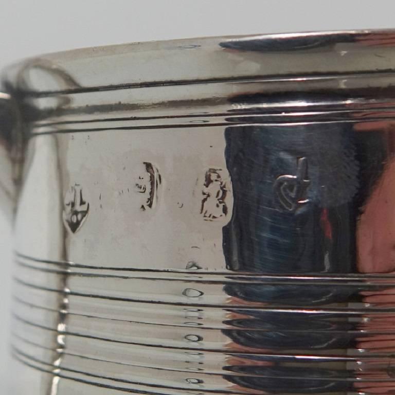 Early 18th Century Britannia Silver Geo I Half Pint Mug Joseph Clare For Sale 3