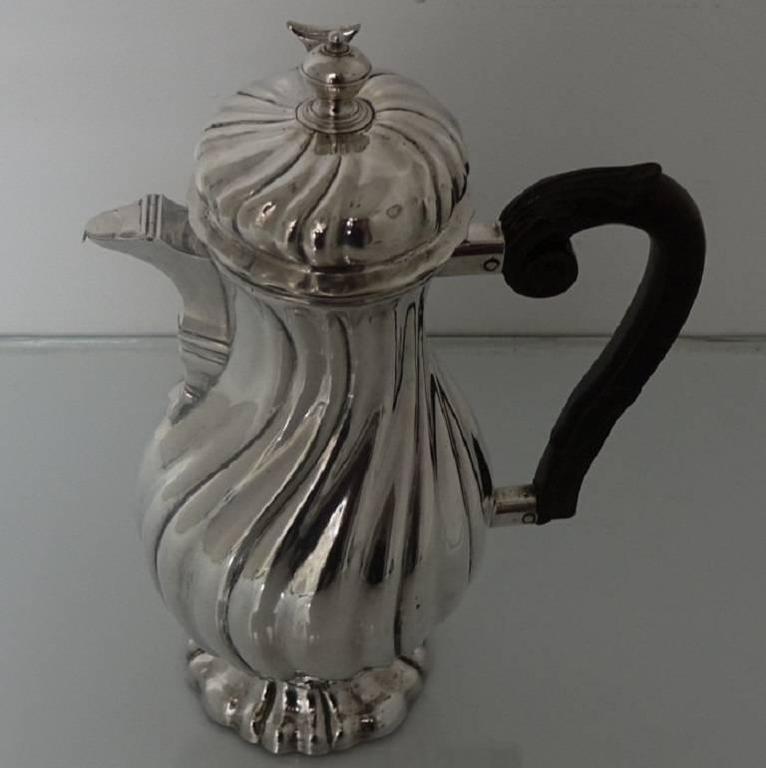 Rare 18th Century Antique Silver German Coffee Pot Augsburg 1757/59 CG