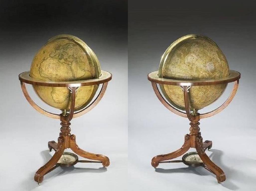 Rare Pair of Globes by Newton In Good Condition In Lymington, Hampshire