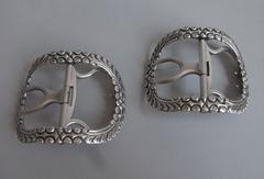 Extremely Rare Pair of George III Gentleman's Shoe Buckles by George Burrows