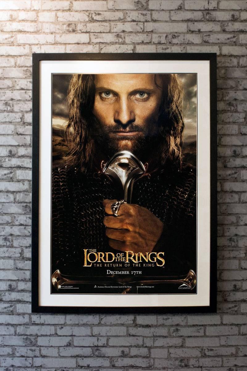 Gandalf and Aragorn lead the World of Men against Sauron's army to draw his gaze from Frodo and Sam as they approach Mount Doom with the One Ring. 

Linen-backing + £150

Framing options:
Glass and single mount + £250
Glass and double mount +