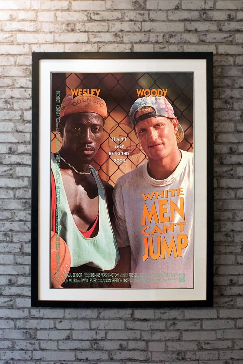 White Men Can't Jump is a 1992 American sports comedy film written and directed by Ron Shelton, starring Wesley Snipes and Woody Harrelson as streetball hustlers. The film was released in the United States on March 27, 1992, by 20th Century