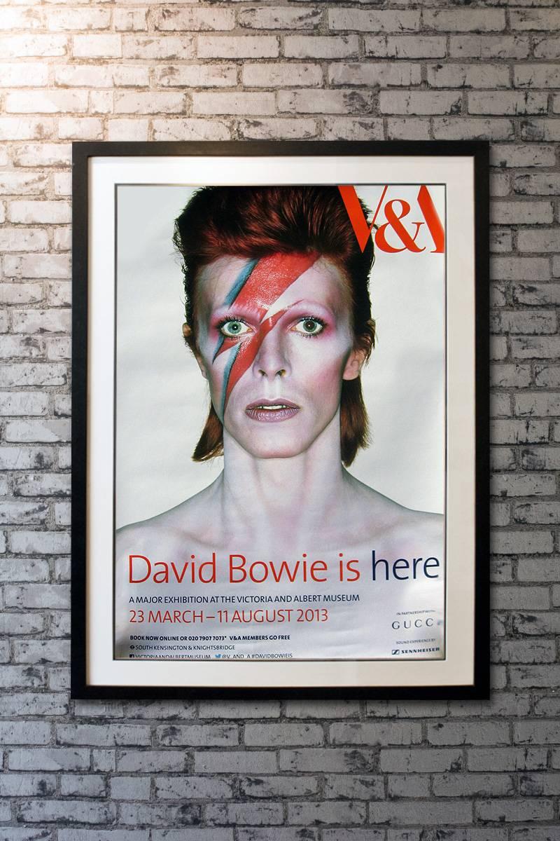 The exhibition poster for David Bowie is (23 March 2013–Sun 11 August 2013). David Robert Jones, known professionally as David Bowie, was an English singer, songwriter and actor. He was a figure in popular music for over five decades, regarded by