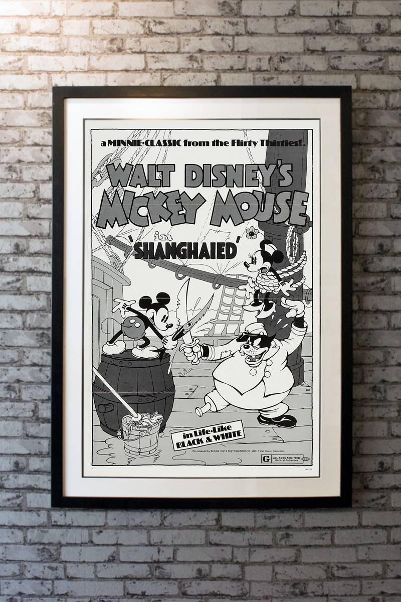 Starring Mickey Mouse and the voices of Walt Disney, Marcellite Garner. Directed by Burt Gillett.

Linen-backing + £150

Framing options:
Glass and single mount + £250
Glass and double mount + £275
Anti-UV glass and single mount +