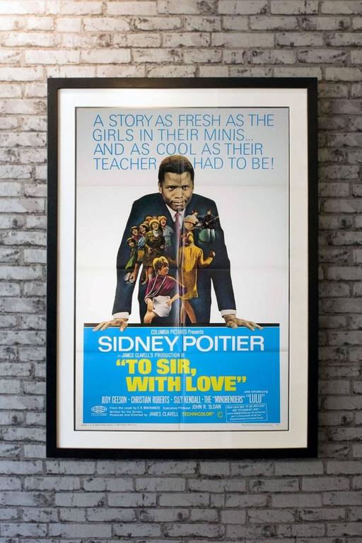 Drama. Starring Sidney Poitier, Judy Geeson, Christian Roberts and Suzy Kendall. Directed by James Clavell. This one sheet has only soft folds and a very minor creasing in the top folds. Idealistic engineer-trainee and his experiences in teaching a
