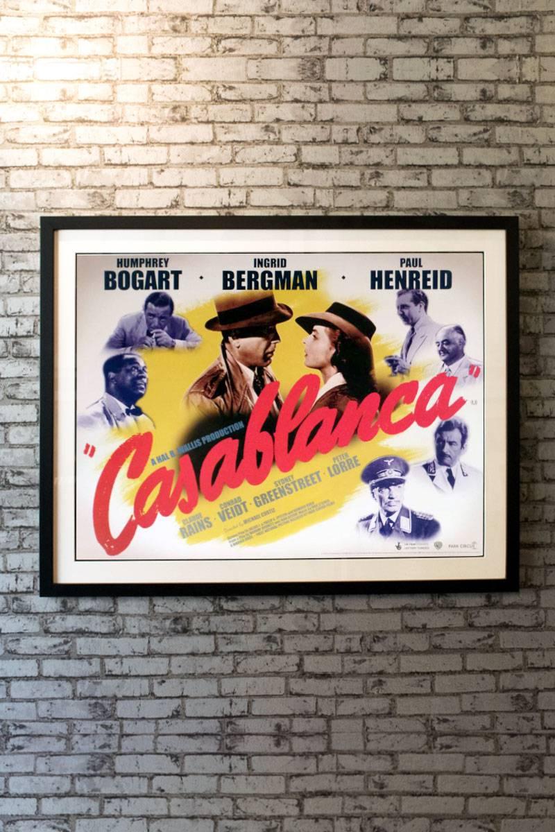 Academy Award Winners. Starring Humphrey Bogart, Ingrid Bergman, Paul Henreid, Claude Rains, Conrad Veidt, Peter Lorre, Sydney Greenstreet, S.Z. Sakall, Dooley Wilson, Madeleine LeBeau, Joy Page, John Qualen, Leonid Kinskey, Marcel Dalio, Helmut