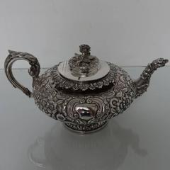 19th Century Irish George IV Antique Teapot Dublin 1832 James Fray