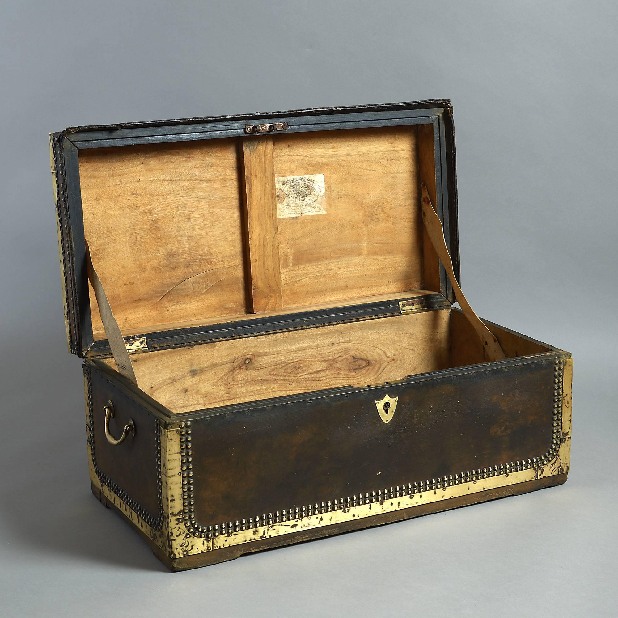 Mid-19th Century 19th Century Chinese Export Travelling Trunk