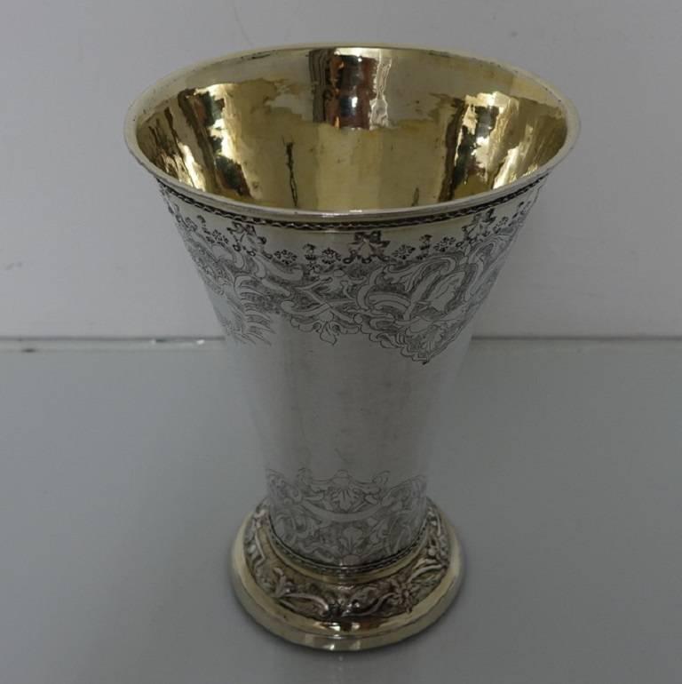 Mid-18th Century Antique Swedish Silver Large Beaker Harnosand A.V Holt In Excellent Condition For Sale In 53-64 Chancery Lane, London