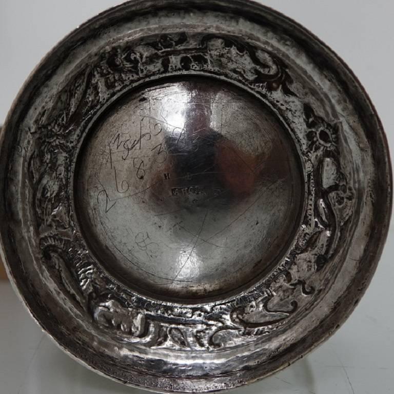 Mid-18th Century Antique Swedish Silver Large Beaker Harnosand A.V Holt For Sale 4