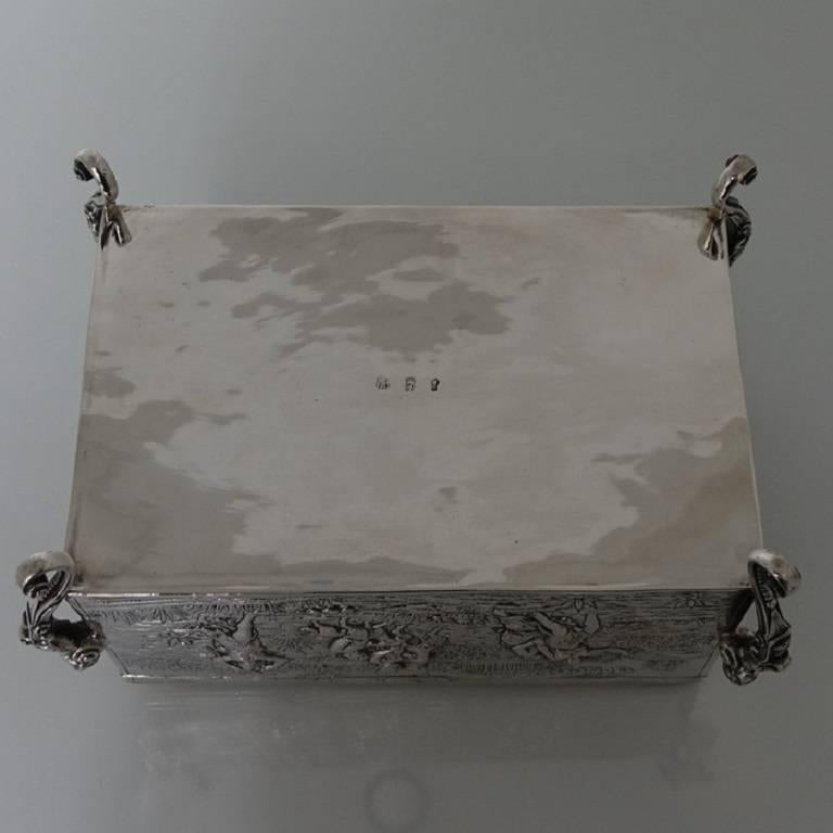Large 19th Century Antique German Jewelry Casket, circa 1880 3