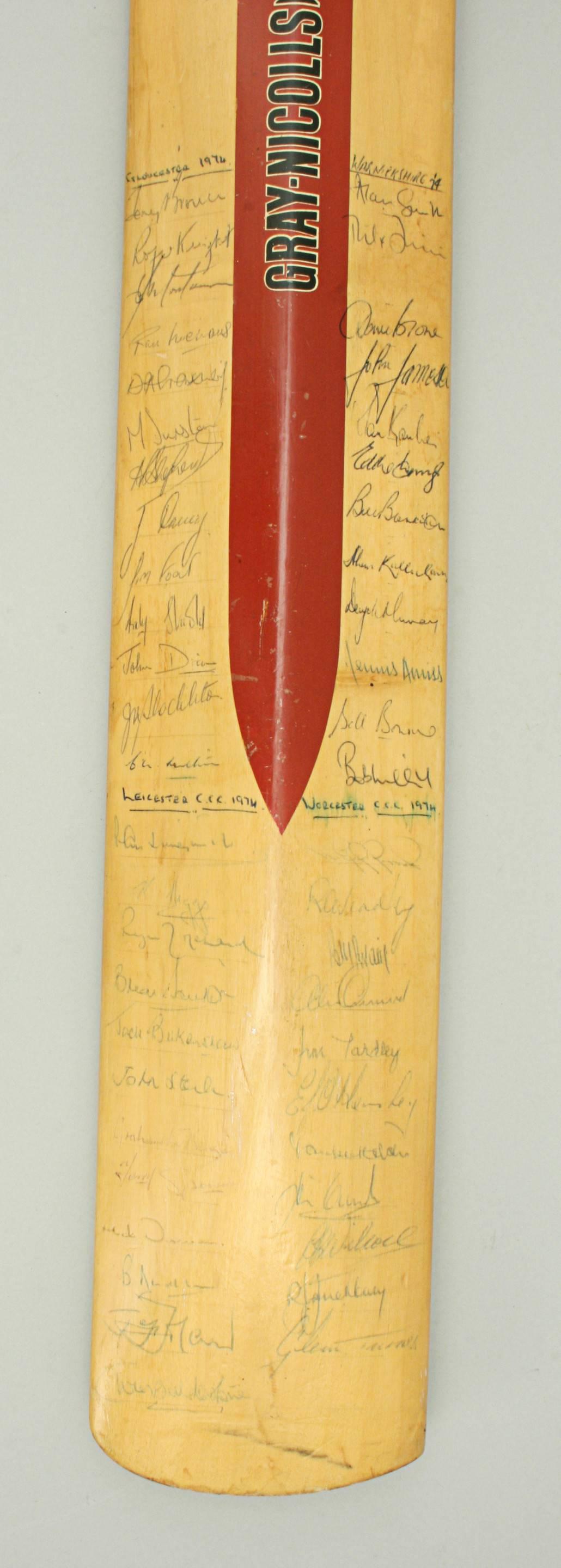 Great Britain (UK) Autographed Cricket Bat, Gray Nicolls