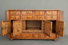 Important 16th Century Augsburg Marquetry Table Cabinet