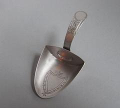 A very rare George III Caddy Spoon made by Thomas Willmore of Birmingham