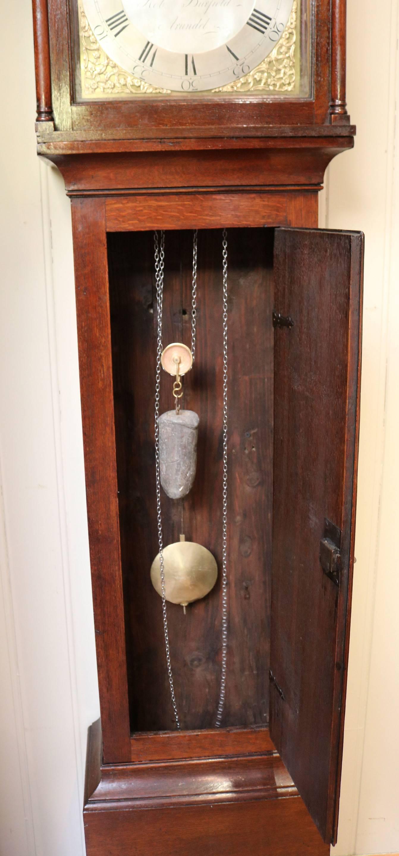 Late 18th Century Oak Longcase Clock 1