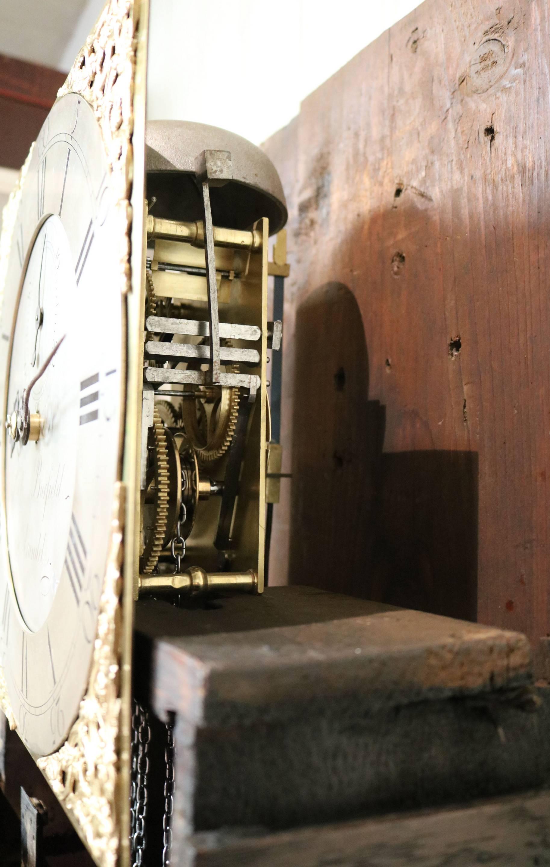 Late 18th Century Oak Longcase Clock 2