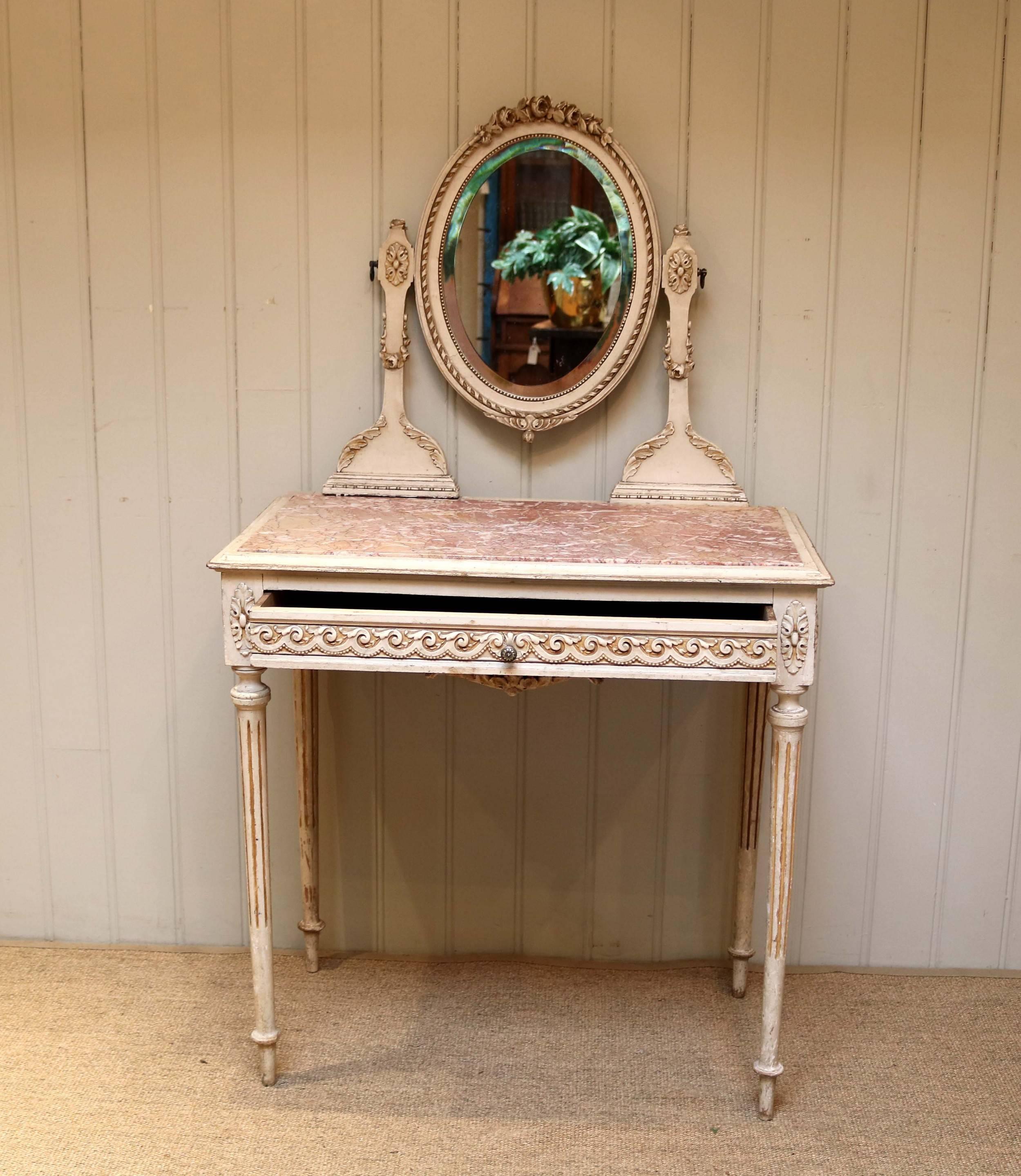 French Original Painted Dressing Table For Sale 2