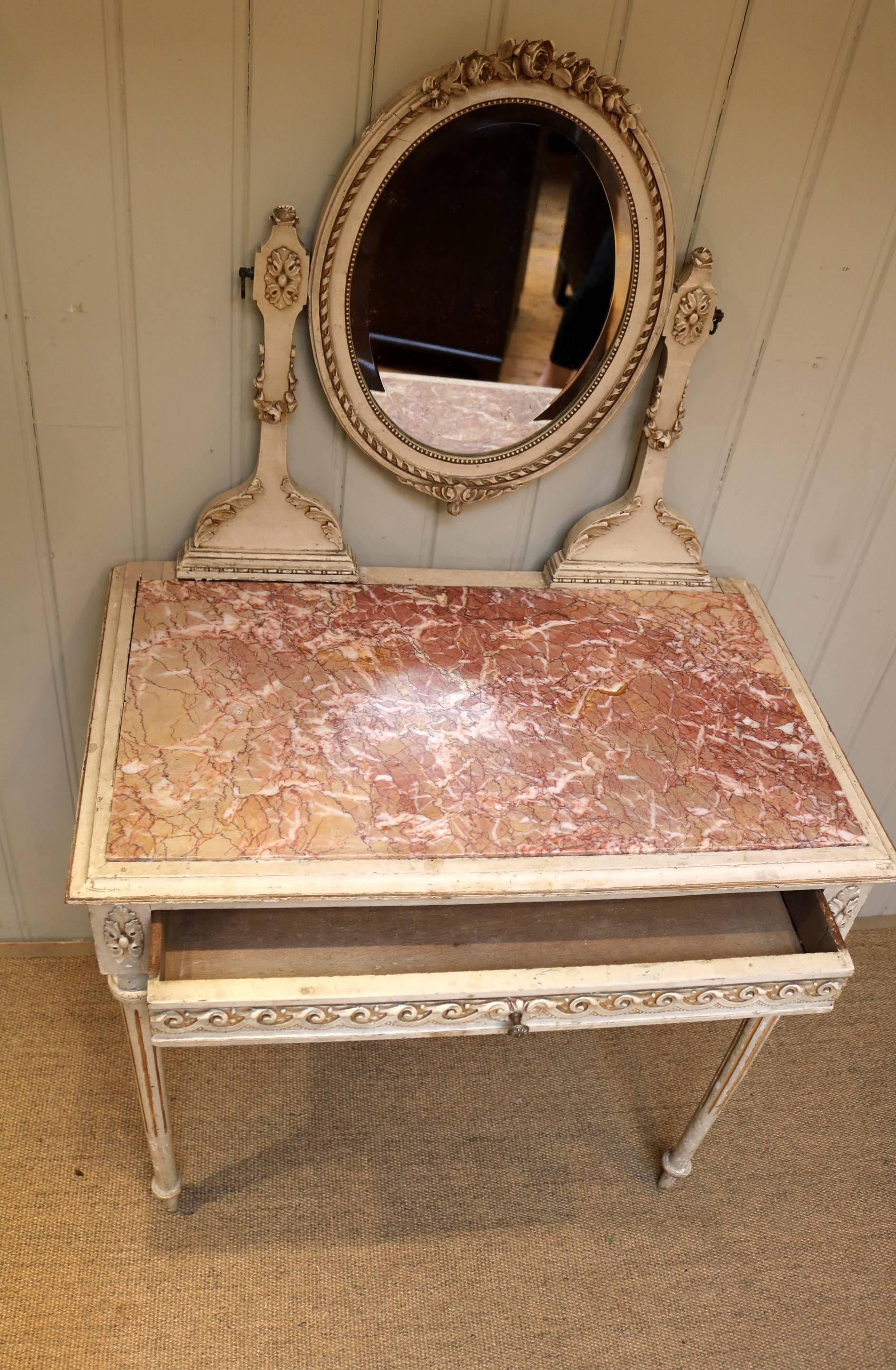 French Original Painted Dressing Table For Sale 3