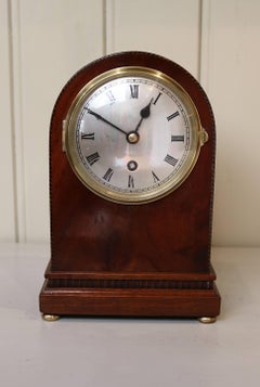 Mahogany Arch Top Mantel Clock