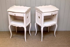 Pair of French Painted Bedside Cabinets