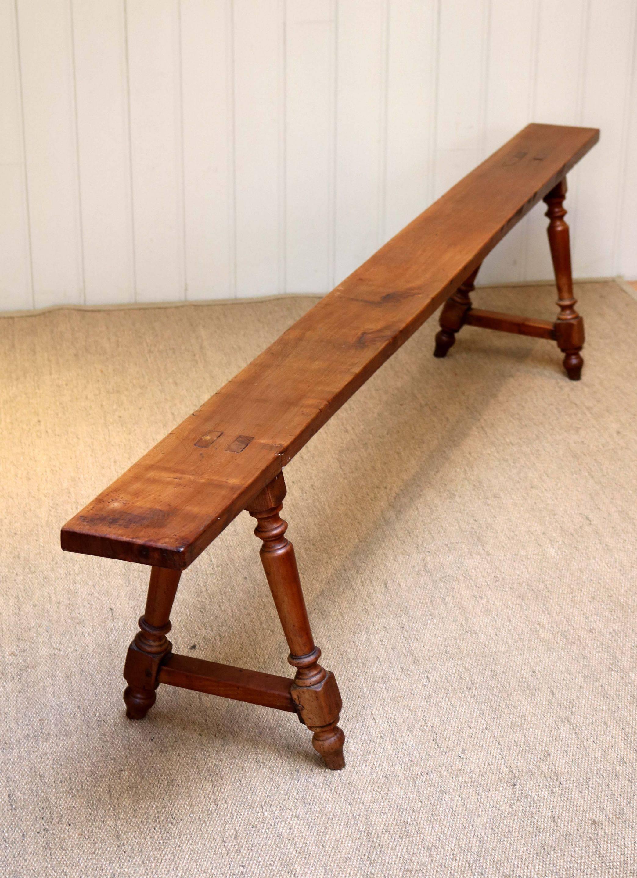 Late 19th Century Cherrywood Bench For Sale 2