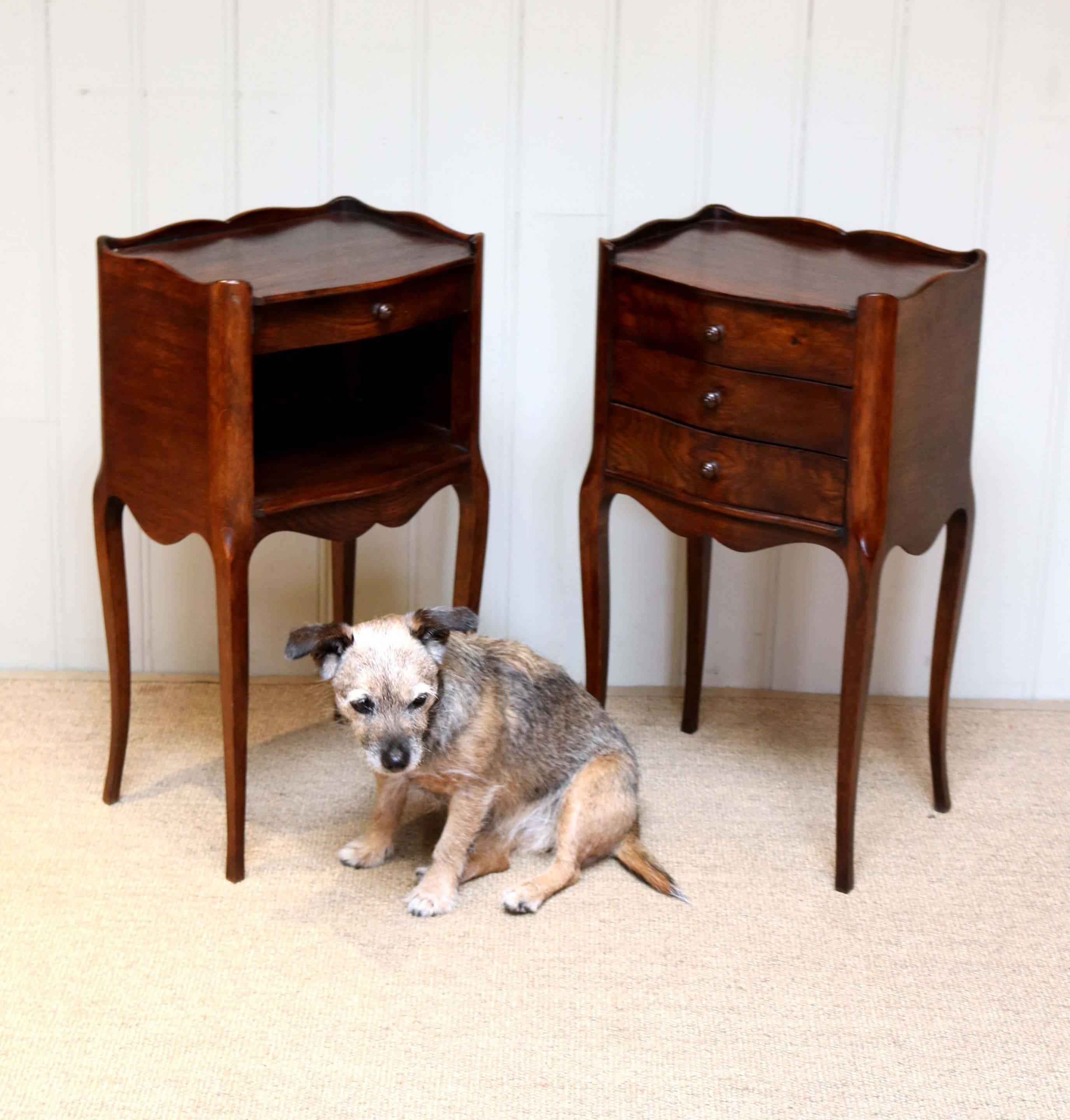 Pair of French Oak Bedside Cabinets For Sale 3