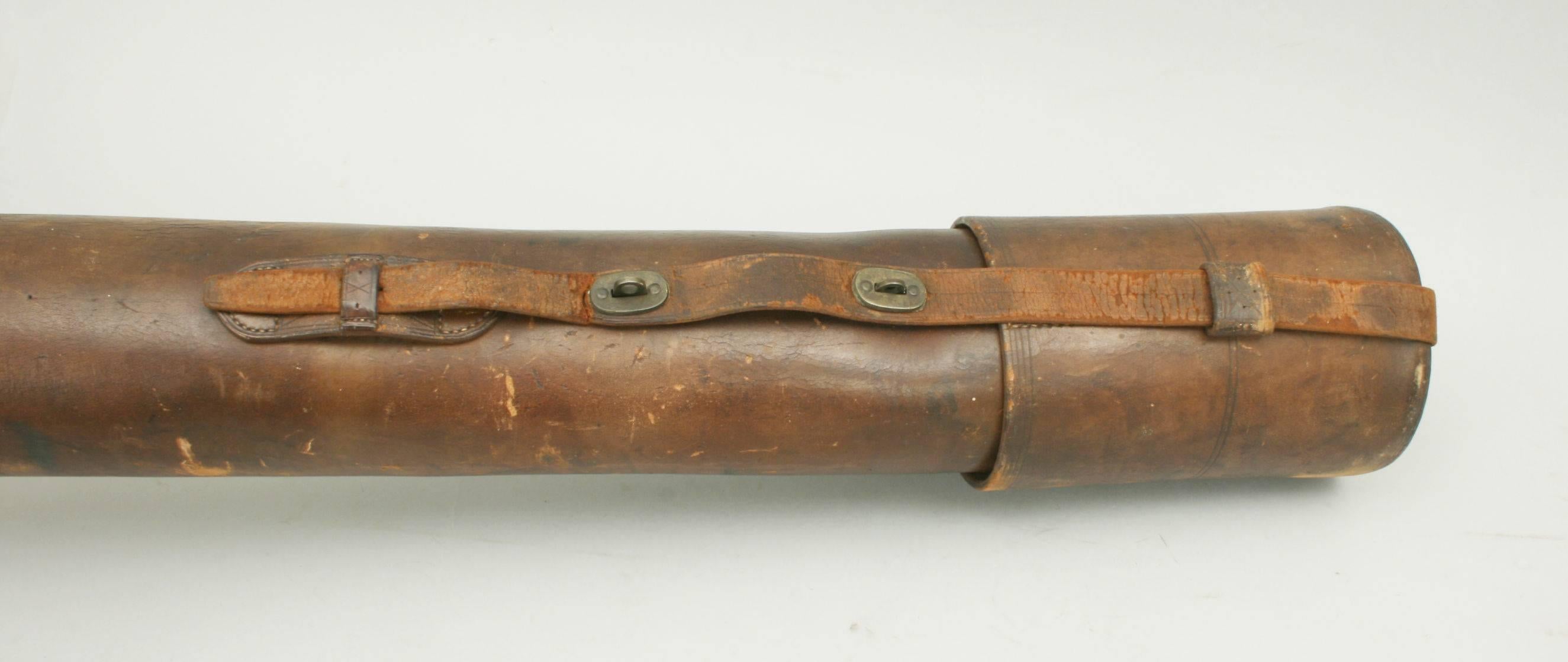 Great Britain (UK) Leather Salmon Fishing Rod Tube