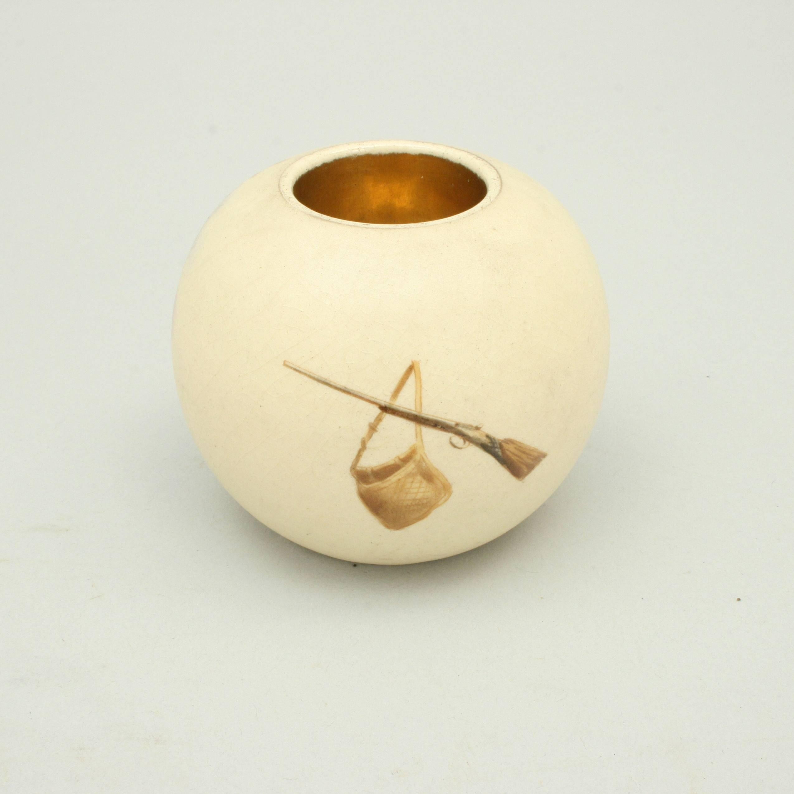 Late 19th Century Ceramic Hunting Match Holder, Taylor Tunnicliff