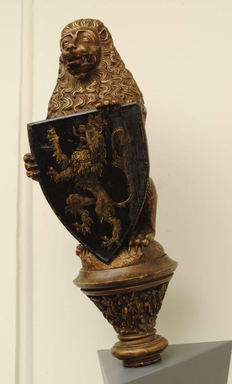16th Century Carved Armorial Lion at 1stDibs