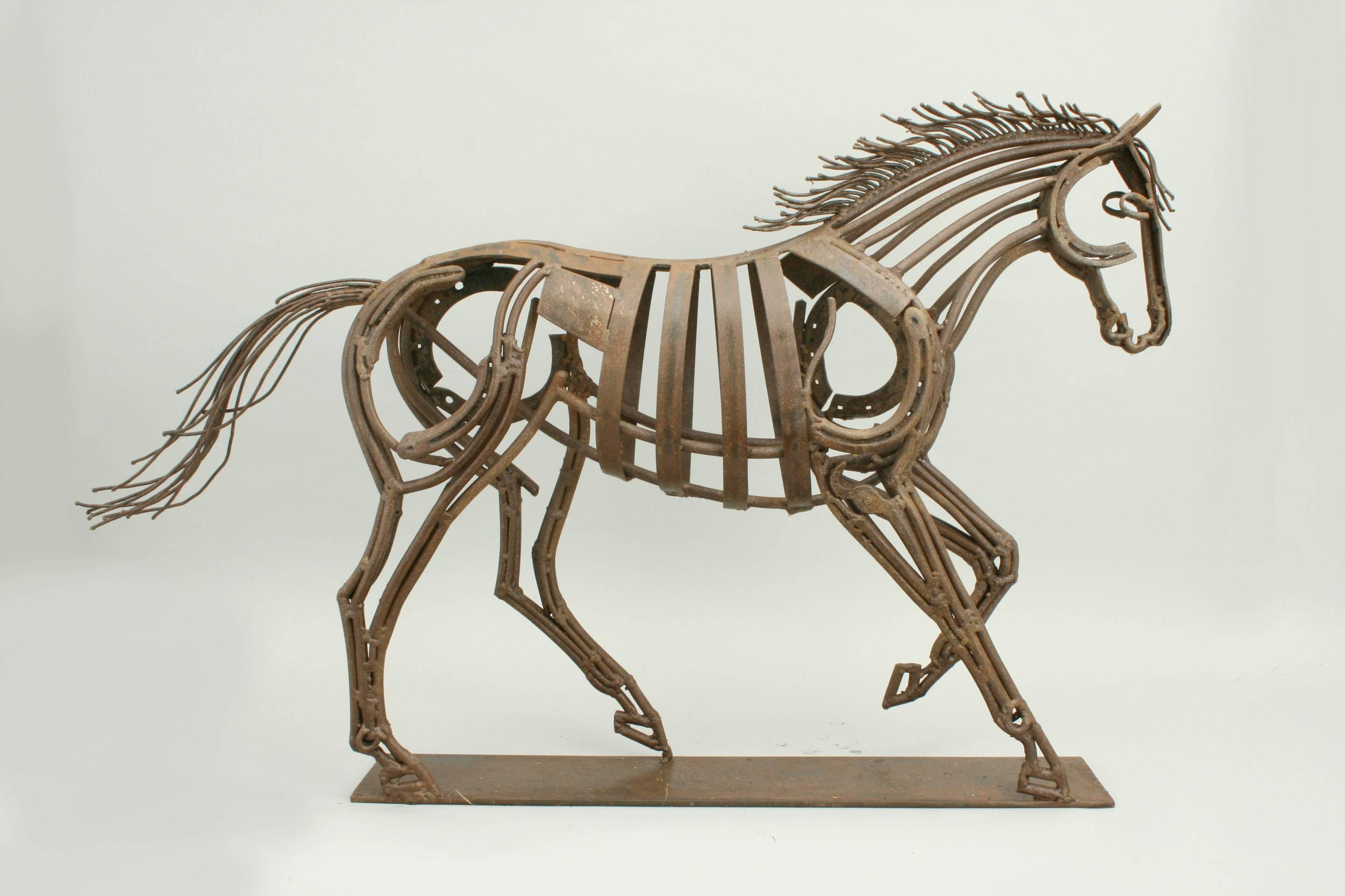 large metal horse sculpture