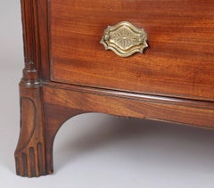 Mahogany Bow-Fronted Chest-of-Drawers of Channel Islands Origin