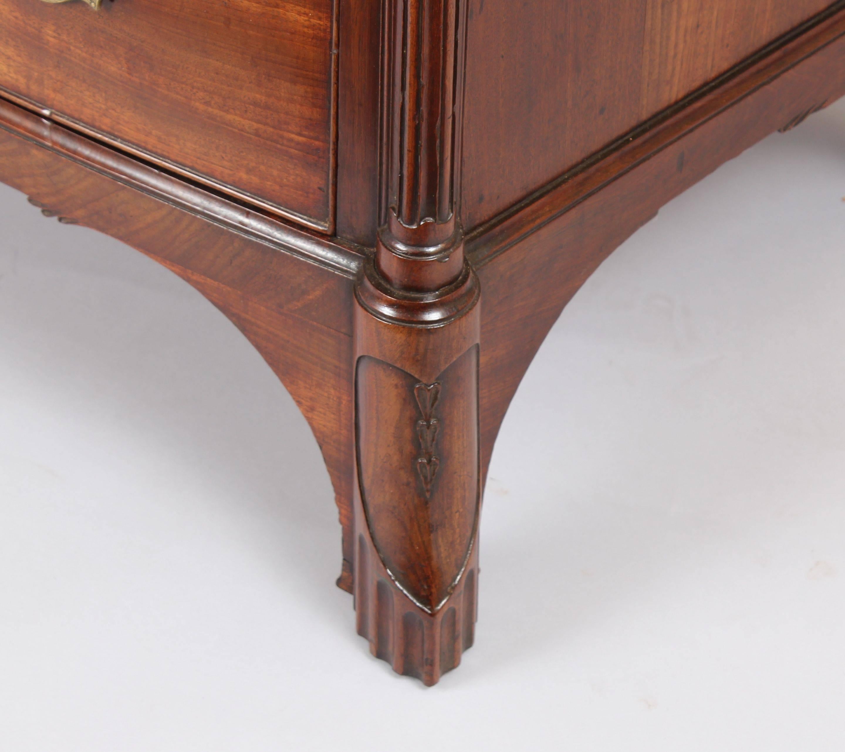 Great Britain (UK) Mahogany Bow-Fronted Chest-of-Drawers of Channel Islands Origin For Sale
