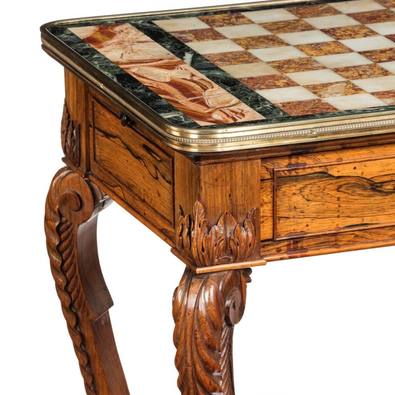 Attractive Regency Rosewood Chess Table 2