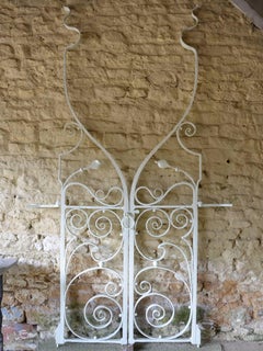 Pair of Extraordinary Early 20th Century Wrought Iron Garden Gates