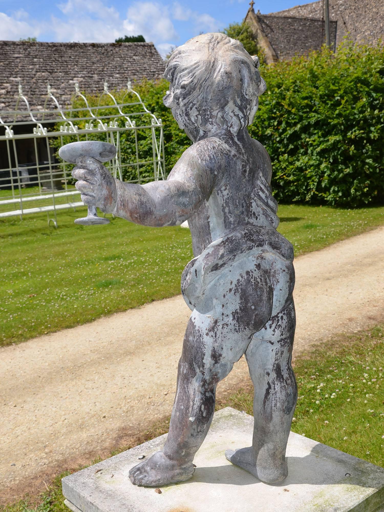 17th Century Lowland Lead Putto For Sale 1