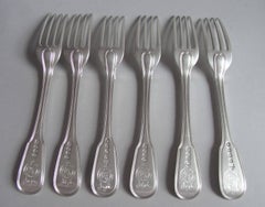 Set of Six George III Tableforks by William Eley & William Fearn