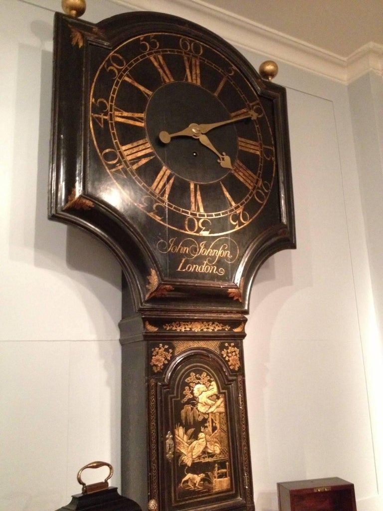 Antique III Shield Dial Tavern Clock by John Johnson, London For