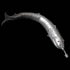 White Metal Articulated Fish