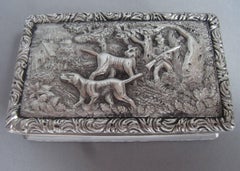 Exceptionally Fine George iv Hunting Snuff Box Made 1825 by Thomas Shaw