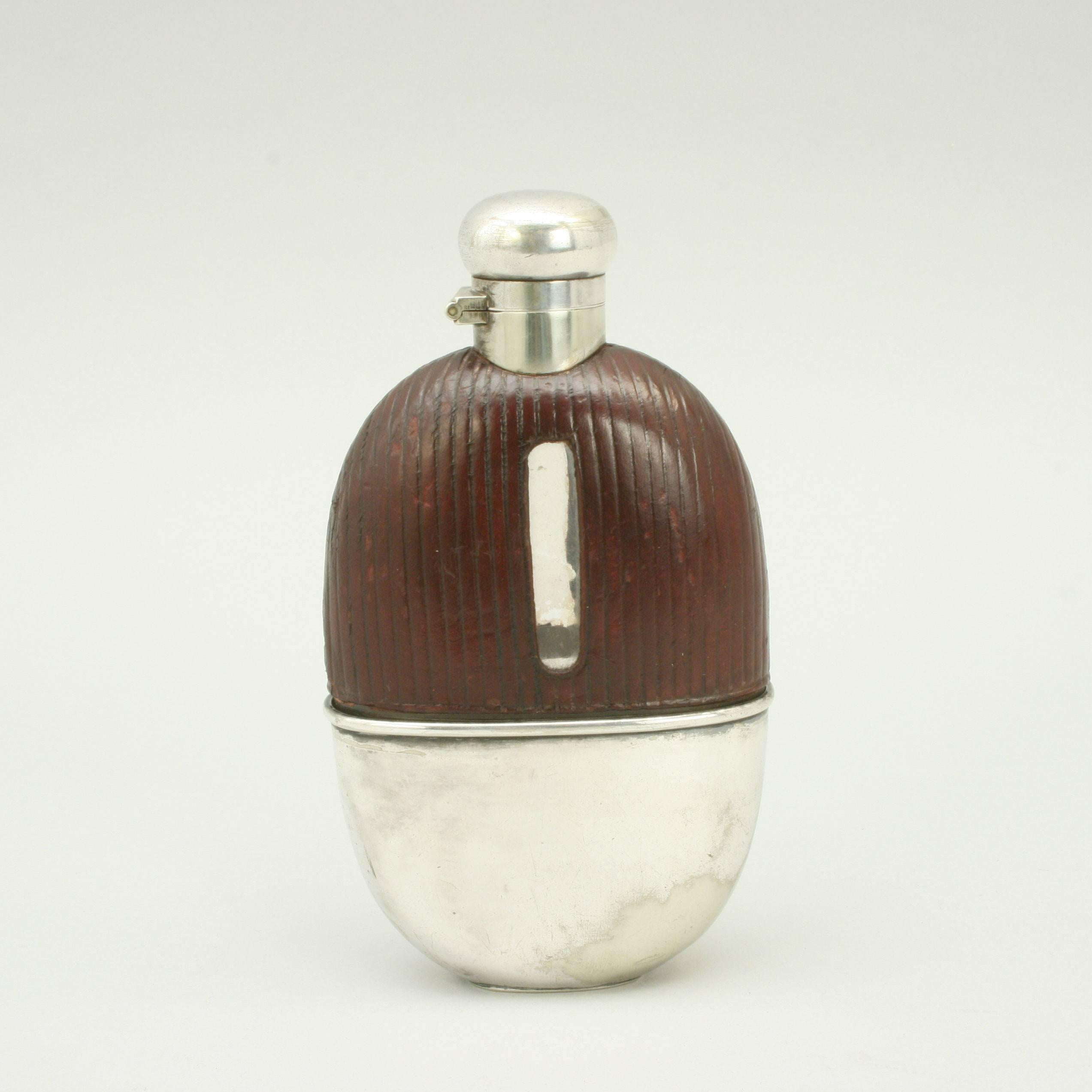 leather covered flask