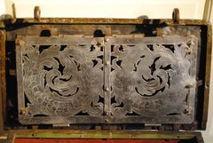 Small Early 18th Century Painted Strong Box