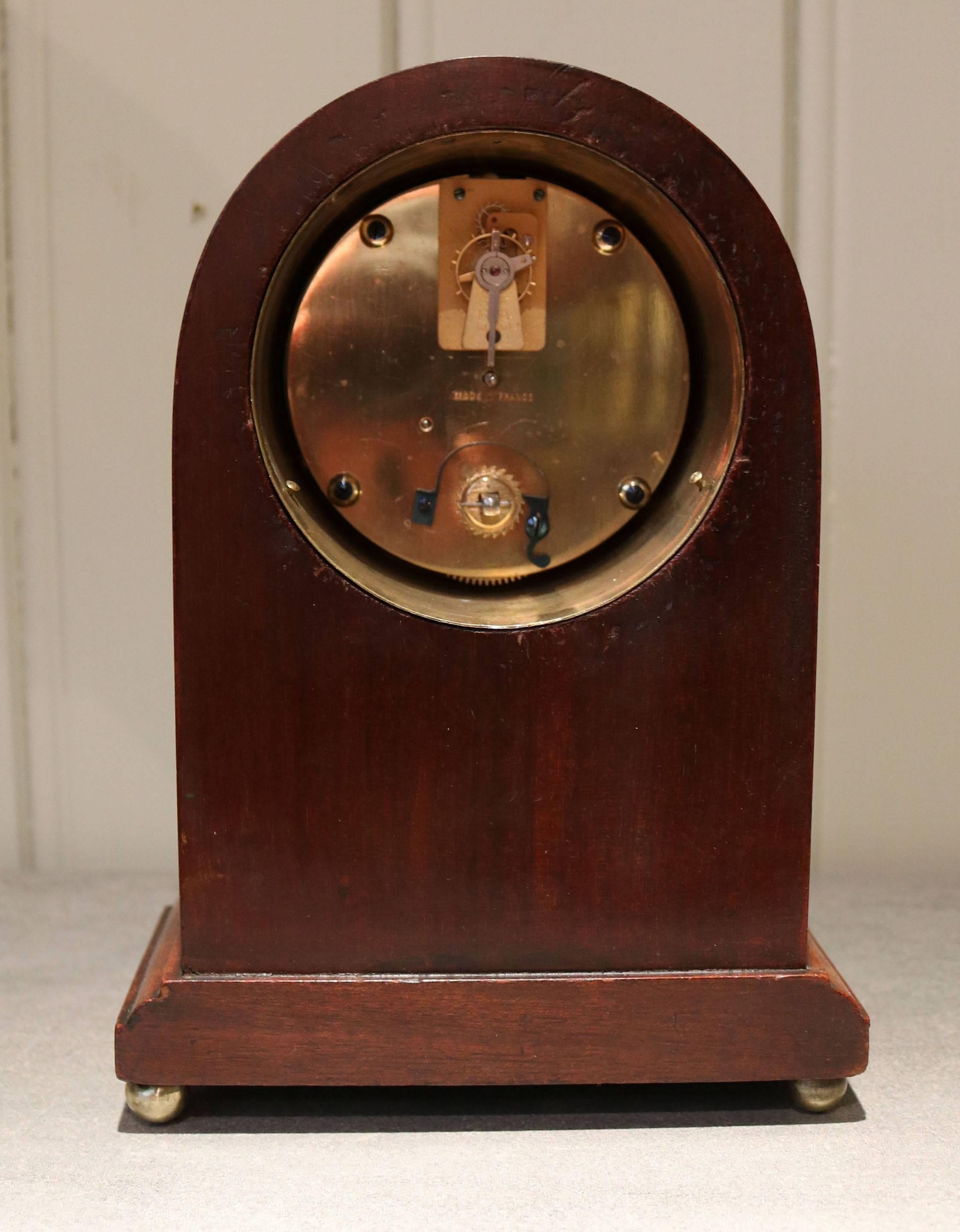 Edwardian Arch Top Timepiece Mantel Clock For Sale 1