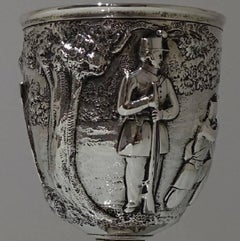 Sterling Silver Antique Victorian Wine Goblet, London 1860, Robert Hennell
