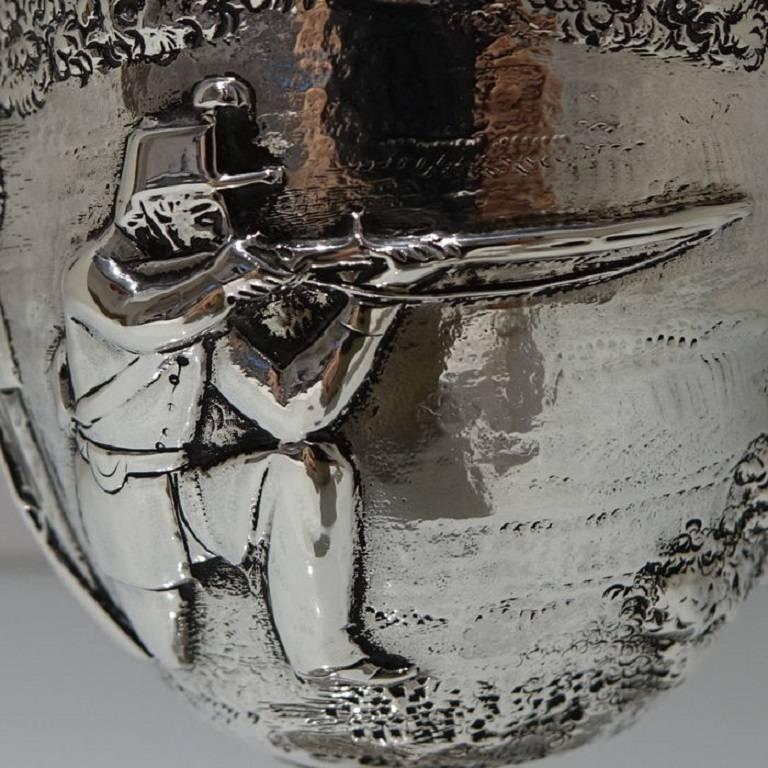 British Sterling Silver Antique Victorian Wine Goblet, London 1860, Robert Hennell