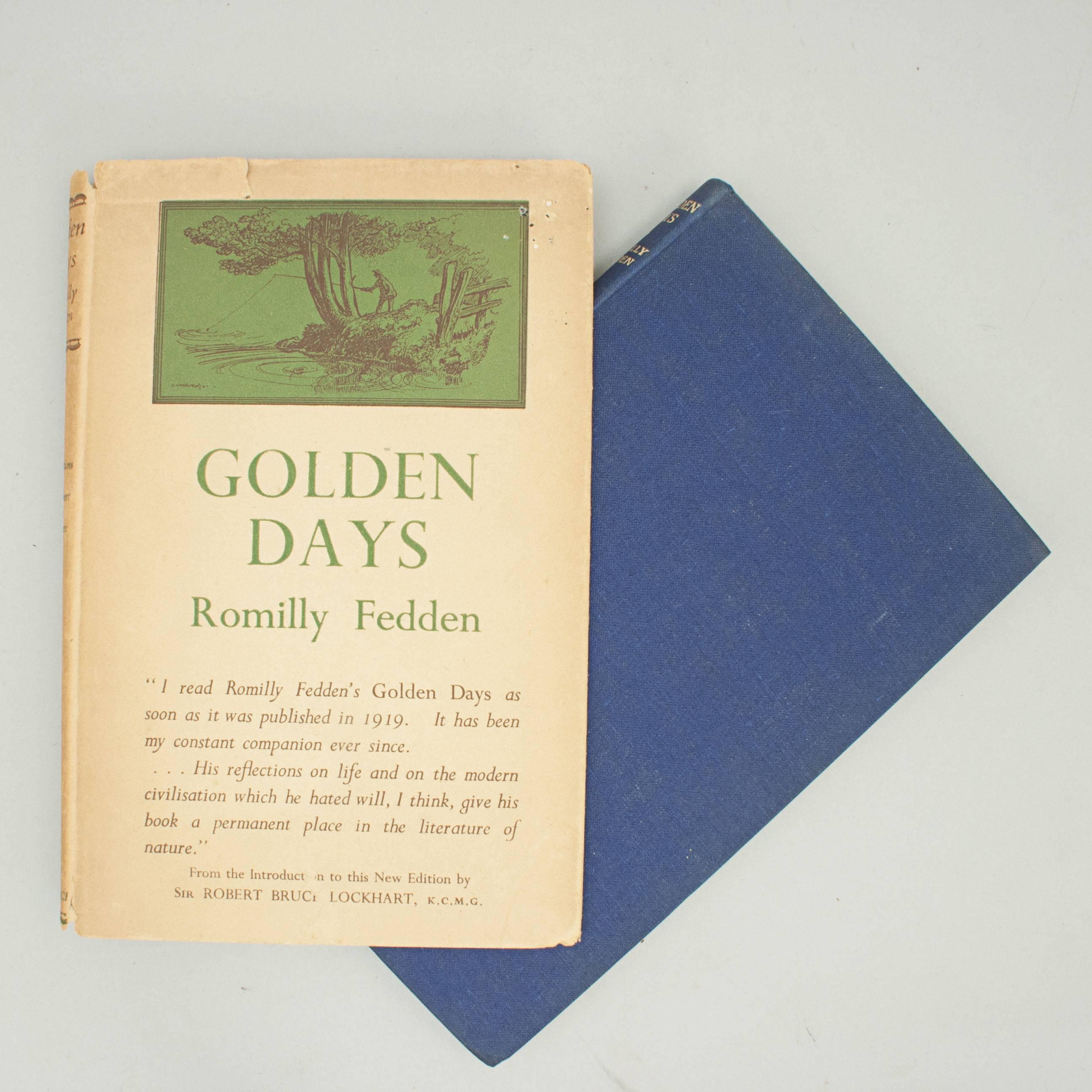 Sporting Art Fishing Book, Golden Days by Romilly Fedden For Sale