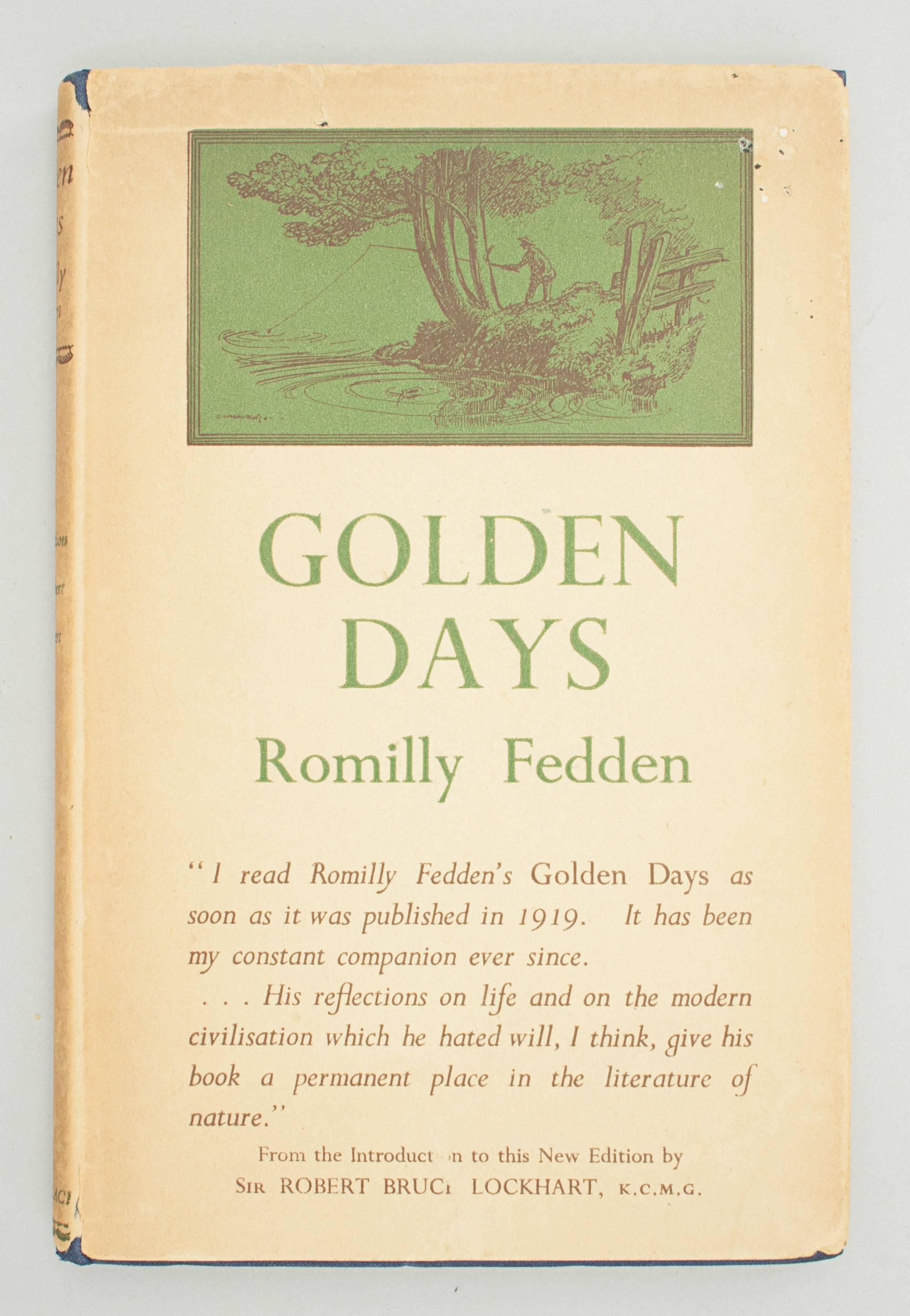 English Fishing Book, Golden Days by Romilly Fedden For Sale