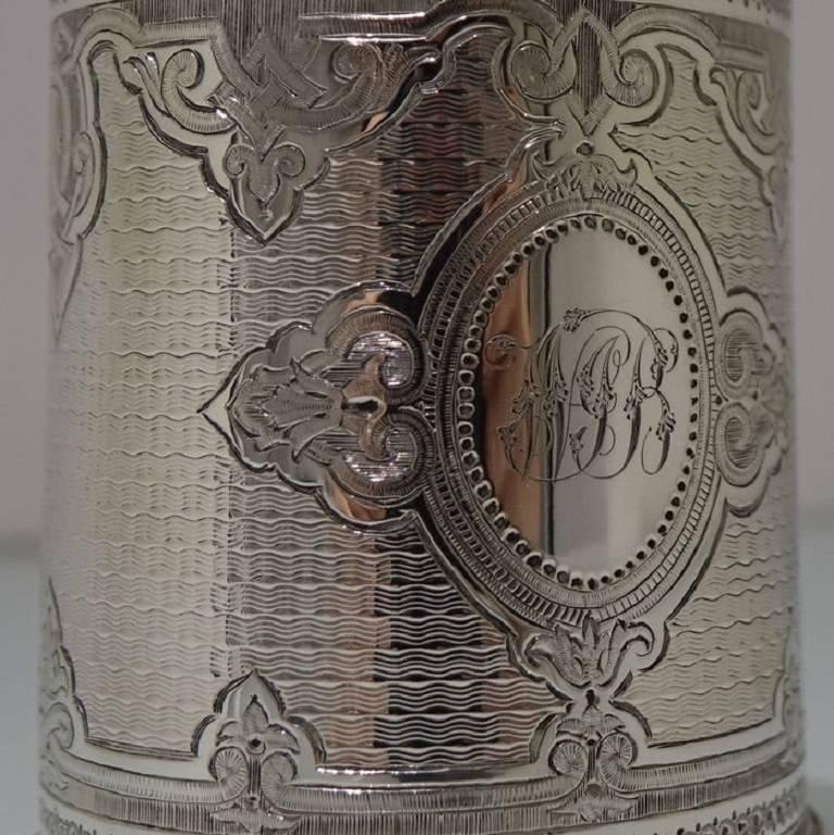 Antique Sterling Silver Victorian Christening Mug Edward Charles Brown 2
