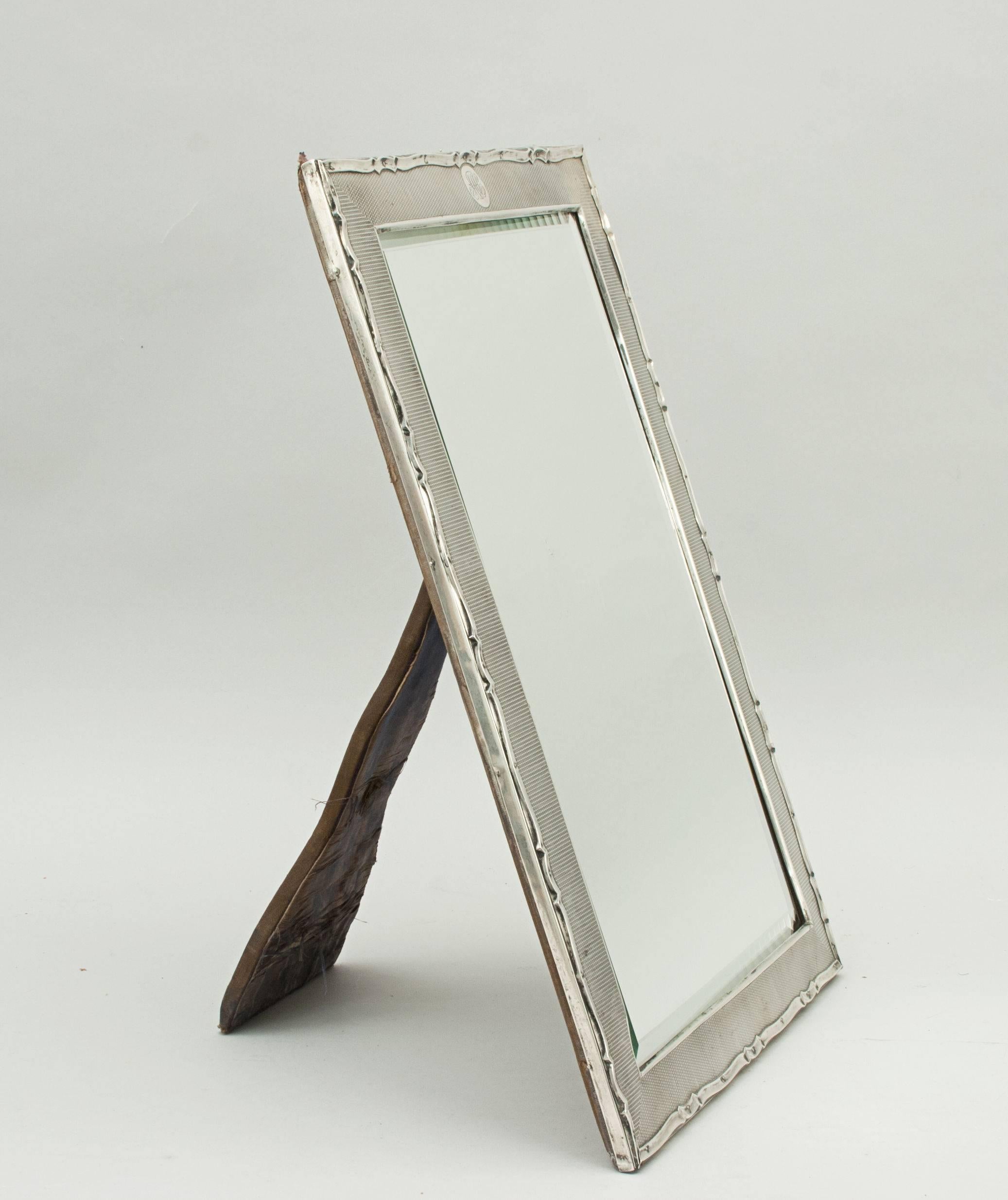 English Silver Framed Mirror