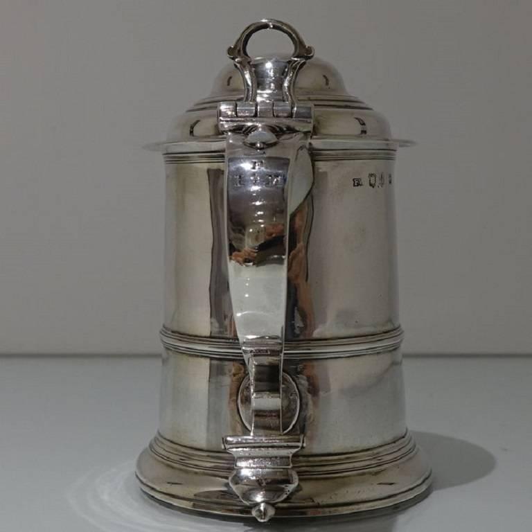 George II Antique Sterling Silver Tankard and Cover Fuller White 4