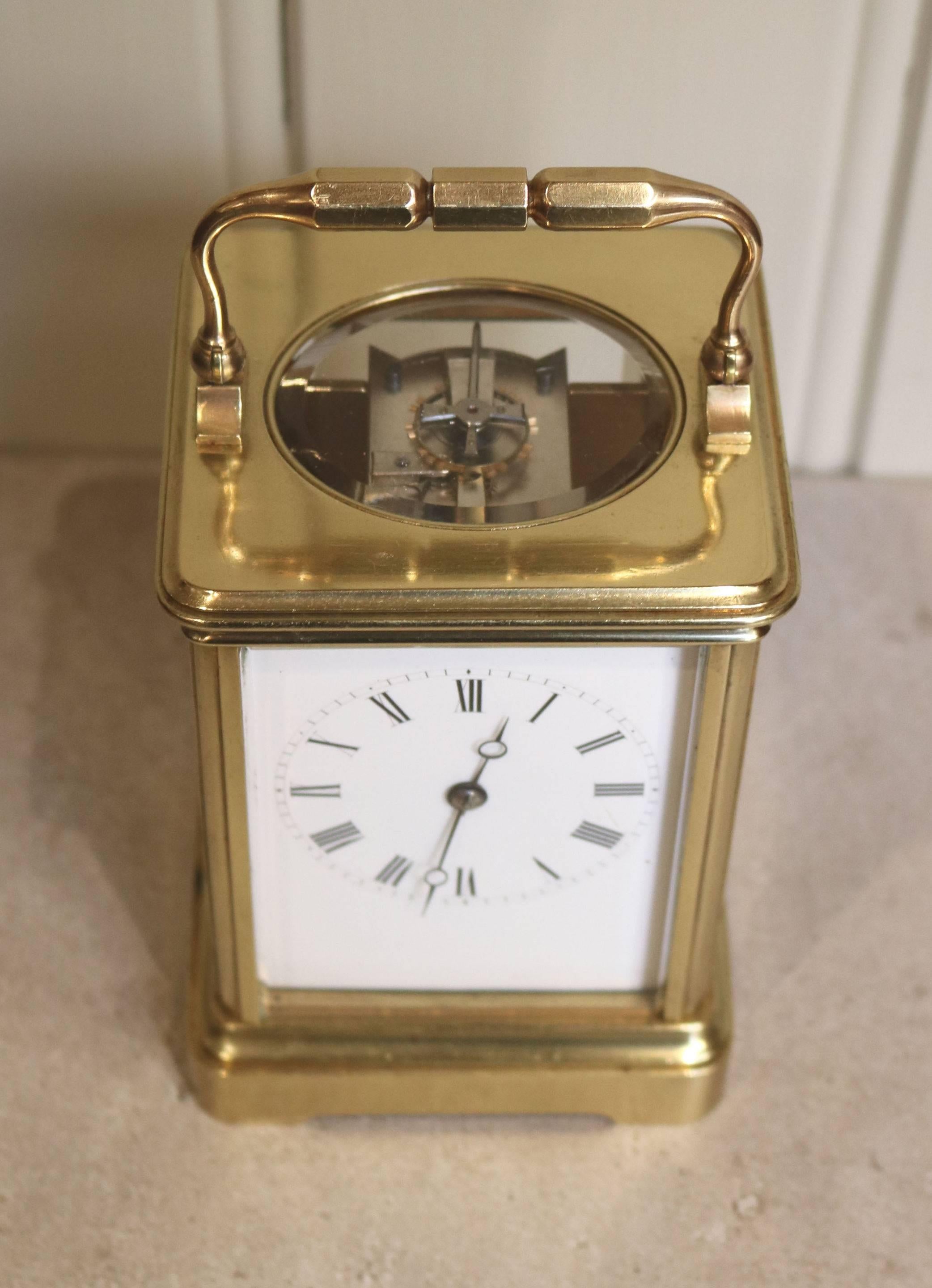 Large Drocourt Carriage Clock in Case In Good Condition In Buckinghamshire, GB